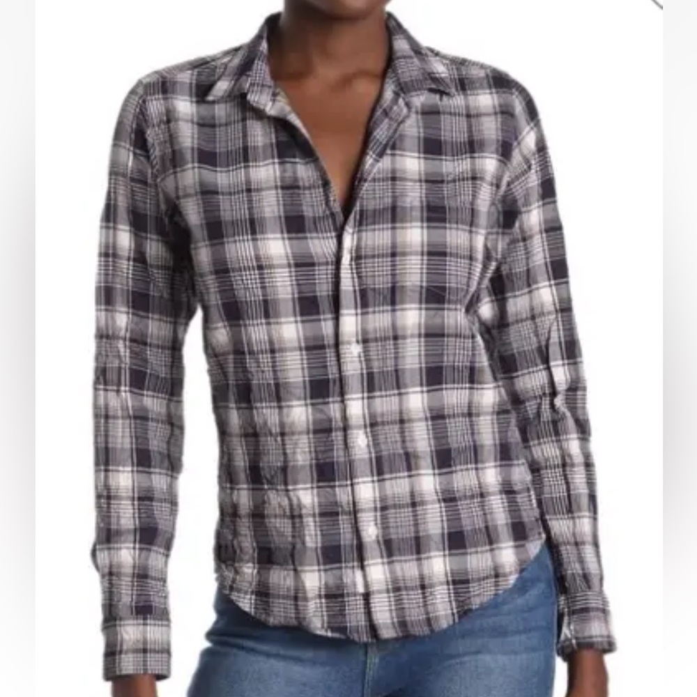 Frank & Eileen Navy and White Plaid Button Down Shirt - Picture 2 of 6